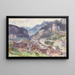 Vue de la Ville de Feldkirch dans le Vorarlberg - Edward Theodore Compton — indrammet kunstværk på væggen