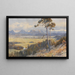 Vue sur Klagenfurt devant les Chaînes de Montagnes des Karawanken - Edward Theodore Compton — indrammet kunstværk på væggen