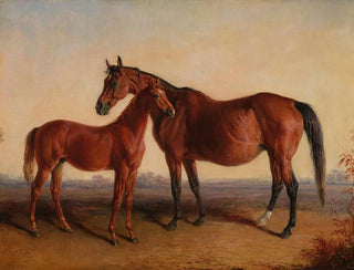 Edward Troye - Roxanna and Her Colt Blarney Stone by Rhynodyne.webp