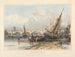 Nyt London Bridge fra Billingsgate - Edward William Cooke — visning af kunstværket