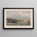 Vieux pont de Londres efter reparationen fra 1700 til 1831 - Edward William Cooke — indrammet kunstværk på væggen