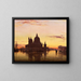 Venise, Santa Maria della Salute ved solnedgang - Edward William Cooke — indrammet kunstværk på væggen