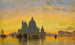 Venise, solnedgang bag kirken Santa Maria della Salute - Edward William Cooke — visning af kunstværket