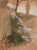 Figur i skoven - Edwin Austin Abbey — visning af kunstværket
