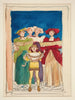 Croquis til julekort - Edwin Austin Abbey — visning af kunstværket