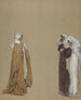 Studie Tre figurer - Edwin Austin Abbey — visning af kunstværket