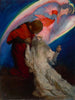 Studie for Amfortas udgivet af Galahad i La Quête et la Réussite du Saint Graal - Edwin Austin Abbey — visning af kunstværket