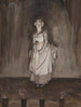 Studie til illustration af epilogen i She Stoops to Conquer af Oliver Goldsmith - Edwin Austin Abbey — visning af kunstværket