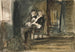 Studie til Den skarlagensbrev - Edwin Austin Abbey — visning af kunstværket