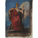 Studie for figuren af Geni fra Pennsylvania i L'Apothéose de la Pennsylvanie - Edwin Austin Abbey — visning af kunstværket
