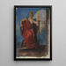 Studie for figuren af Geni fra Pennsylvania i L'Apothéose de la Pennsylvanie - Edwin Austin Abbey — indrammet kunstværk på væggen