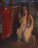 Troilus og Cressida foran Agamemnons telt Cressida og hendes onkel - Edwin Austin Abbey — visning af kunstværket