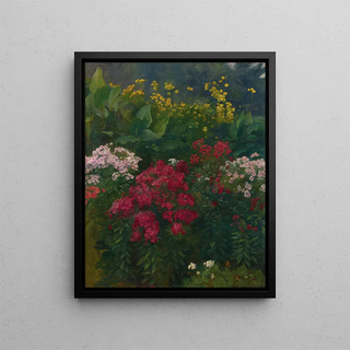 Blomster - Edwin Burrage Child — indrammet kunstværk på væggen