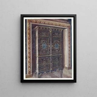 Edwin Foley - Armoire in ebony with inlays of engraved brass and white metal.webp