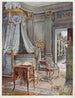 Lit med krone skåret og forgyldt, draperet, Louis XVI-stil - Edwin Foley — visning af kunstværket