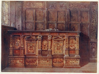 Ammunitionsskab indlagt givet af Sir Hugh Offley, da han var borgmester i London i 1556, ved Saint-Marie-Overie kirke, nu Saint-Saviour's katedral i Southwark - Edwin Foley — visning af kunstværket