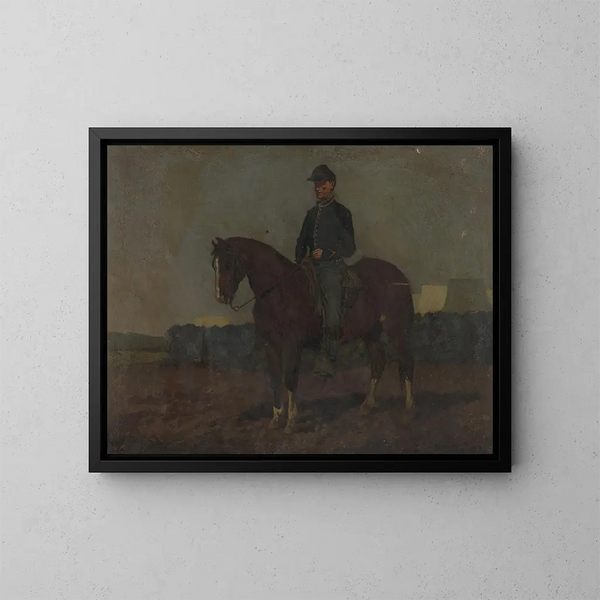 Ordonnance de cavalerie à Rappahannock Station, Virginie - Edwin Forbes — indrammet kunstværk på væggen