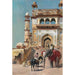 foran den store moské Jami Masjid, Mathura, Indien - Edwin Lord Weeks — visning af kunstværket