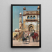 foran den store moské Jami Masjid, Mathura, Indien - Edwin Lord Weeks — indrammet kunstværk på væggen