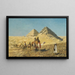 Caravane de chameaux parmi les pyramides d'Égypte - Edwin Lord Weeks — indrammet kunstværk på væggen