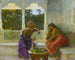 Figurer i et interiør med en have af palmetræer i det fjerne (Konflikt af sager) - Edwin Lord Weeks — visning af kunstværket