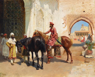 Vendeur af persiske heste i Bombay - Edwin Lord Weeks — visning af kunstværket