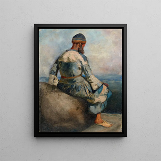 Edwin Lord Weeks - Persian Peasant Seated atop a Rock.webp