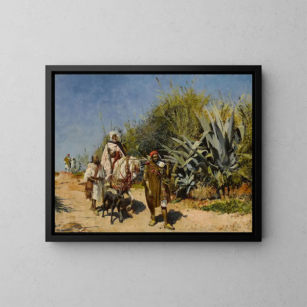 La Procession - Edwin Lord Weeks — indrammet kunstværk på væggen