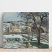 Reproduktion af maleriet af sneeffektet på L'Hermitage, Pontoise - Camille Pissarro