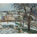 Reproduktion af maleriet af sneeffektet på L'Hermitage, Pontoise - Camille Pissarro