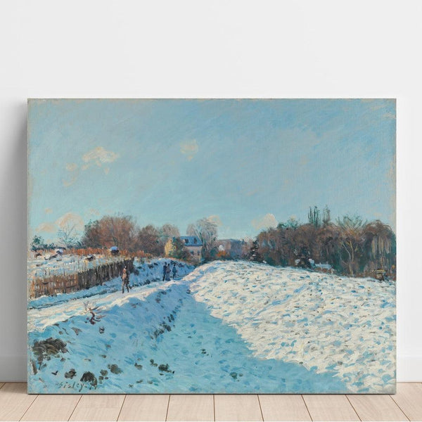 Reproduktion af maleriet Louveciennes sneeffekt maleri - Alfred Sisley
