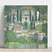 Reproduktion af maleriet af Kirke i Cassone Landskab med cypresser - Gustav Klimt