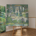 Reproduktion af maleriet af Kirke i Cassone Landskab med cypresser - Gustav Klimt