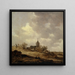 landsbykirken set fra klitterne - Jan van Goyen — indrammet kunstværk på væggen