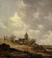 landsbykirken set fra klitterne - Jan van Goyen — visning af kunstværket