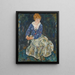 Portrait af kunstnerens hustru Edith Schiele - Egon Schiele — indrammet kunstværk på væggen