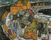 Croissant de huse II - Egon Schiele — visning af kunstværket