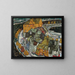 Croissant de huse II - Egon Schiele — indrammet kunstværk på væggen