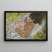 L'Étreinte - Egon Schiele — indrammet kunstværk på væggen