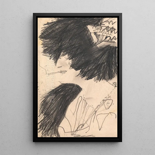 Reproduktion af maleriet Grete Wolf - Egon Schiele