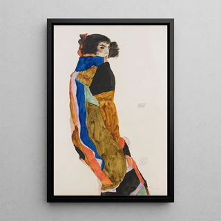Moa - Egon Schiele — indrammet kunstværk på væggen