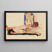 Par i nøgenhed - Egon Schiele — indrammet kunstværk på væggen
