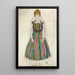 Portrait af Edith - Egon Schiele — indrammet kunstværk på væggen