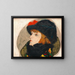 Portrait af Ida Roessler - Egon Schiele — indrammet kunstværk på væggen