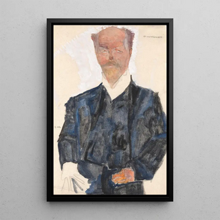 Reproduktion af maleriet Portrait Otto Wagner - Egon Schiele
