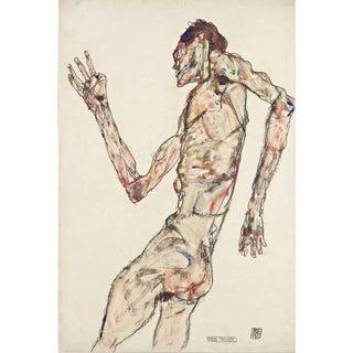 Reproduktion af maleriet La danseuse - Egon Schiele