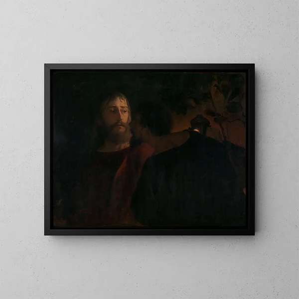 Judas Iskariot - Eilif Peterssen — indrammet kunstværk på væggen