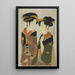 Reproduktion af maleriet Kan serveuse de l'Izutsuya et la geisha Fuseya de l'Ogiya - Eishsai Chki