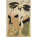 Kan serveuse de l'Izutsuya et la geisha Fuseya de l'Ogiya II - Eishsai Chki — visning af kunstværket