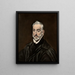 Portræt af Antonio de Covarrubias y Leiva 1514-1602 jurist og humanist spansk - El Greco — indrammet kunstværk på væggen